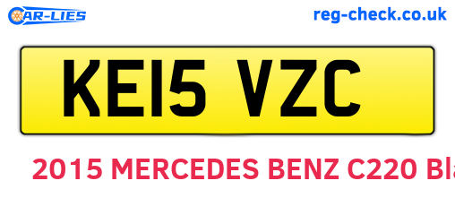 KE15VZC are the vehicle registration plates.
