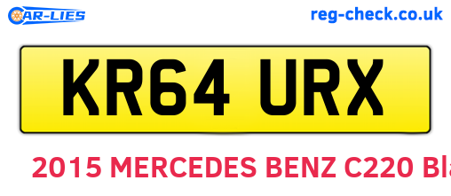 KR64URX are the vehicle registration plates.