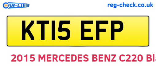 KT15EFP are the vehicle registration plates.