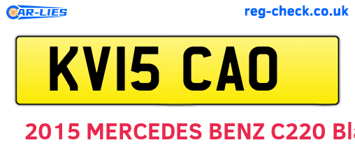 KV15CAO are the vehicle registration plates.