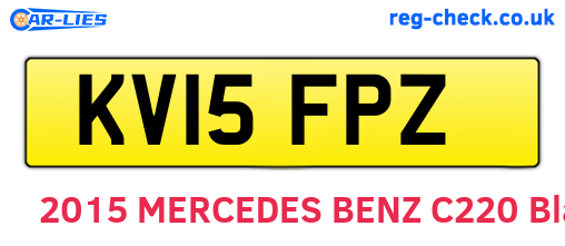 KV15FPZ are the vehicle registration plates.