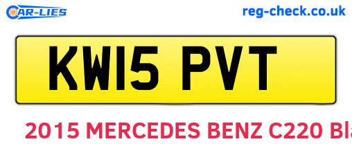 KW15PVT are the vehicle registration plates.