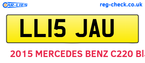 LL15JAU are the vehicle registration plates.