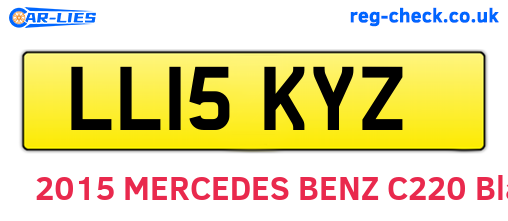 LL15KYZ are the vehicle registration plates.