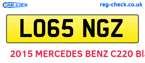 LO65NGZ are the vehicle registration plates.