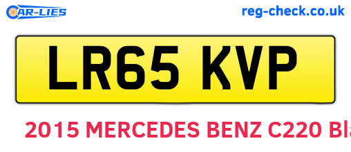 LR65KVP are the vehicle registration plates.