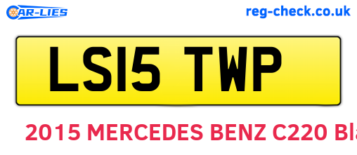 LS15TWP are the vehicle registration plates.