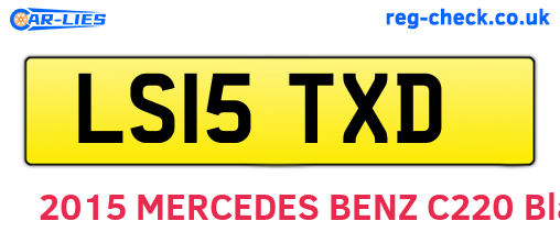 LS15TXD are the vehicle registration plates.