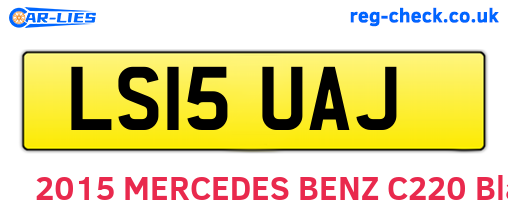 LS15UAJ are the vehicle registration plates.