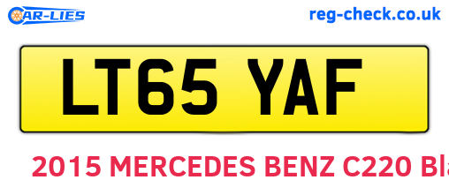 LT65YAF are the vehicle registration plates.