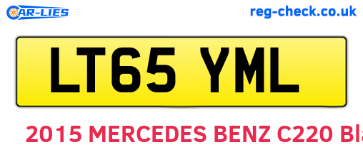 LT65YML are the vehicle registration plates.