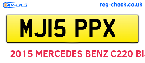 MJ15PPX are the vehicle registration plates.