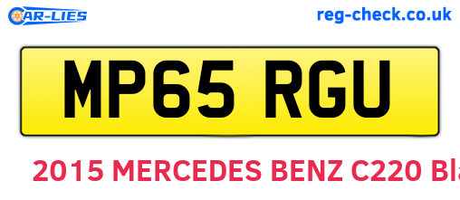 MP65RGU are the vehicle registration plates.