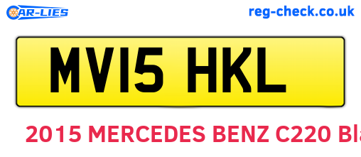 MV15HKL are the vehicle registration plates.