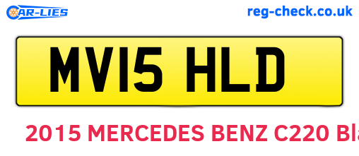MV15HLD are the vehicle registration plates.