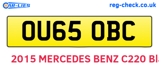 OU65OBC are the vehicle registration plates.