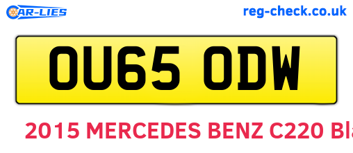 OU65ODW are the vehicle registration plates.
