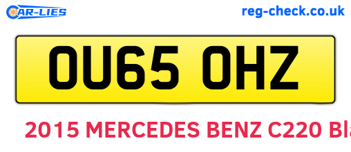 OU65OHZ are the vehicle registration plates.