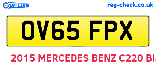 OV65FPX are the vehicle registration plates.