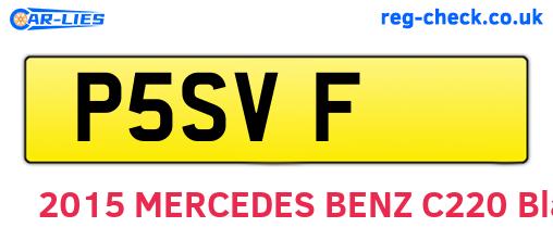 P5SVF are the vehicle registration plates.