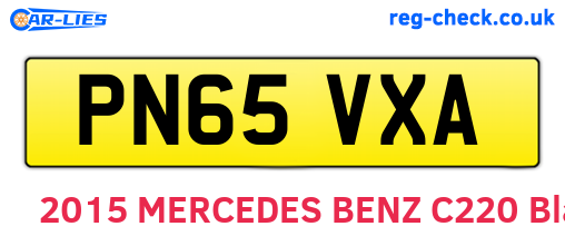 PN65VXA are the vehicle registration plates.