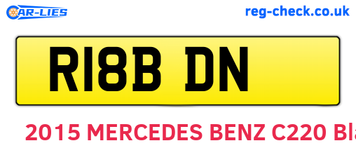R18BDN are the vehicle registration plates.