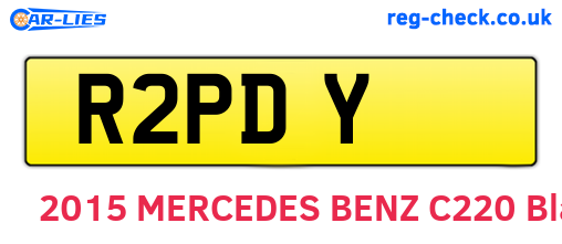 R2PDY are the vehicle registration plates.