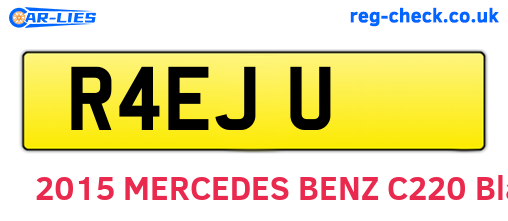 R4EJU are the vehicle registration plates.