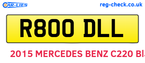 R800DLL are the vehicle registration plates.