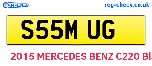 S55MUG are the vehicle registration plates.