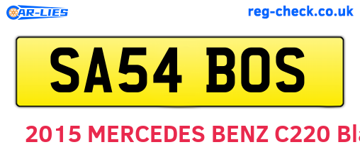 SA54BOS are the vehicle registration plates.
