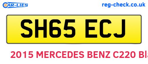 SH65ECJ are the vehicle registration plates.