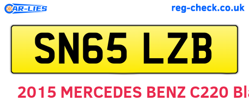 SN65LZB are the vehicle registration plates.