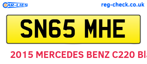 SN65MHE are the vehicle registration plates.