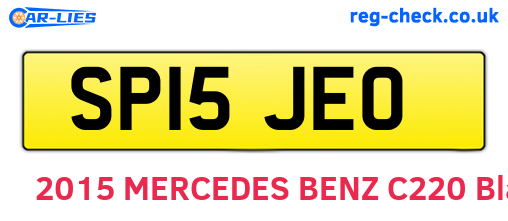 SP15JEO are the vehicle registration plates.