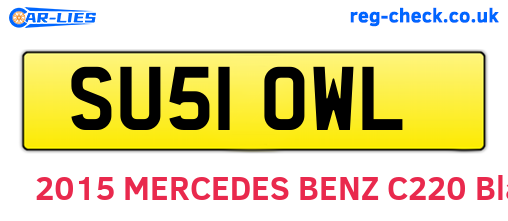 SU51OWL are the vehicle registration plates.