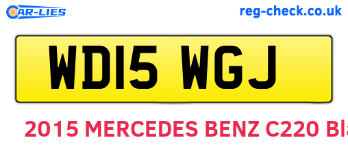 WD15WGJ are the vehicle registration plates.