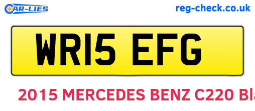 WR15EFG are the vehicle registration plates.