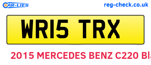 WR15TRX are the vehicle registration plates.