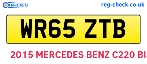 WR65ZTB are the vehicle registration plates.