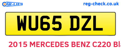 WU65DZL are the vehicle registration plates.