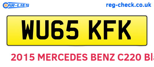WU65KFK are the vehicle registration plates.