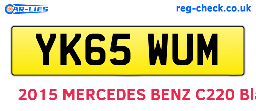 YK65WUM are the vehicle registration plates.