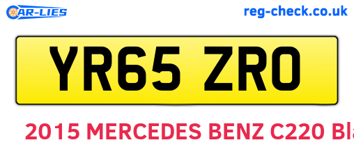 YR65ZRO are the vehicle registration plates.