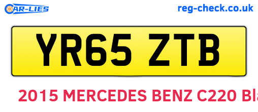 YR65ZTB are the vehicle registration plates.