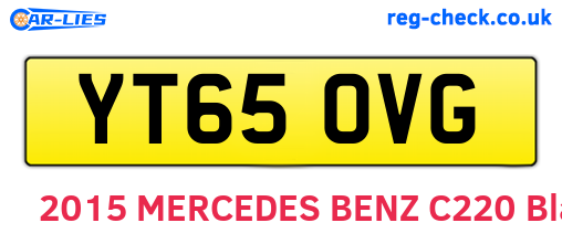 YT65OVG are the vehicle registration plates.