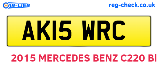AK15WRC are the vehicle registration plates.