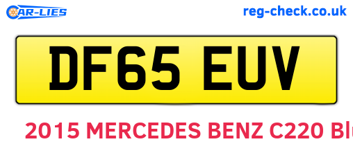 DF65EUV are the vehicle registration plates.