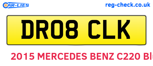 DR08CLK are the vehicle registration plates.