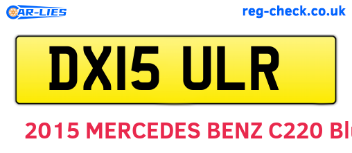 DX15ULR are the vehicle registration plates.
